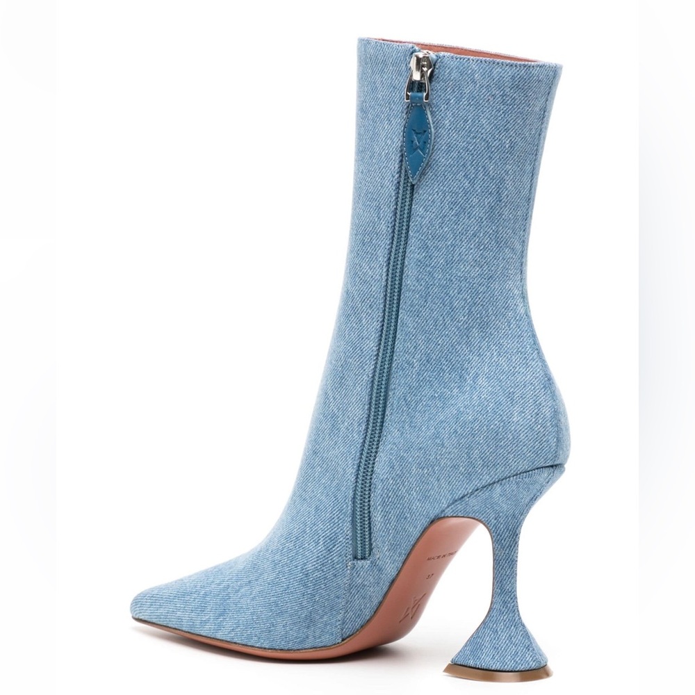 BNIB Amina Muaddi Giorgia Denim Ankle Boots 100mm Size 36 - NEGOTIABLE - Picture 3 of 4